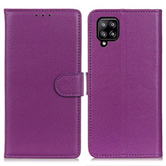 Custodia Portafoglio In Pelle Cover con Supporto A03D per Samsung Galaxy A22 4G Viola