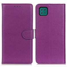 Custodia Portafoglio In Pelle Cover con Supporto A03D per Samsung Galaxy A22 5G Viola