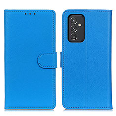 Custodia Portafoglio In Pelle Cover con Supporto A03D per Samsung Galaxy A24 4G Cielo Blu