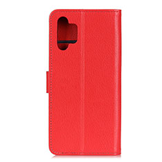 Custodia Portafoglio In Pelle Cover con Supporto A03D per Samsung Galaxy A32 4G Rosso