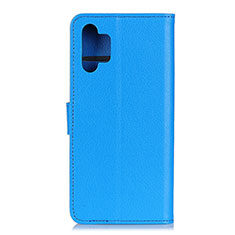 Custodia Portafoglio In Pelle Cover con Supporto A03D per Samsung Galaxy A32 5G Cielo Blu