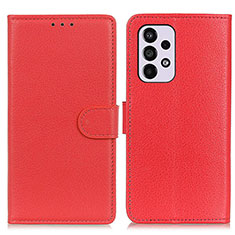 Custodia Portafoglio In Pelle Cover con Supporto A03D per Samsung Galaxy A33 5G Rosso