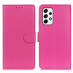 Custodia Portafoglio In Pelle Cover con Supporto A03D per Samsung Galaxy A53 5G Rosa Caldo