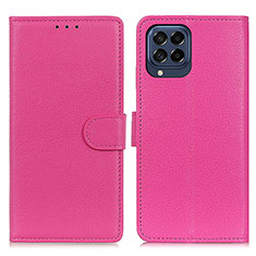 Custodia Portafoglio In Pelle Cover con Supporto A03D per Samsung Galaxy M53 5G Rosa Caldo