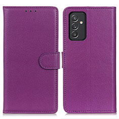 Custodia Portafoglio In Pelle Cover con Supporto A03D per Samsung Galaxy Quantum2 5G Viola