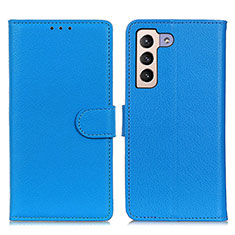 Custodia Portafoglio In Pelle Cover con Supporto A03D per Samsung Galaxy S23 Plus 5G Cielo Blu