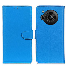 Custodia Portafoglio In Pelle Cover con Supporto A03D per Sharp Aquos R7 Cielo Blu