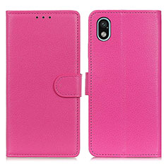 Custodia Portafoglio In Pelle Cover con Supporto A03D per Sony Xperia Ace III SO-53C Rosa Caldo