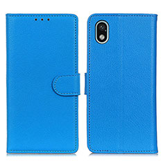 Custodia Portafoglio In Pelle Cover con Supporto A03D per Sony Xperia Ace III SOG08 Cielo Blu