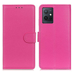 Custodia Portafoglio In Pelle Cover con Supporto A03D per Vivo Y55s 5G Rosa Caldo