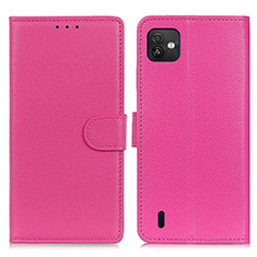 Custodia Portafoglio In Pelle Cover con Supporto A03D per Wiko Y82 Rosa Caldo