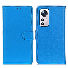 Custodia Portafoglio In Pelle Cover con Supporto A03D per Xiaomi Mi 12S 5G Cielo Blu