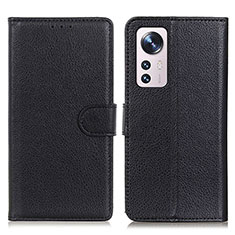 Custodia Portafoglio In Pelle Cover con Supporto A03D per Xiaomi Mi 12X 5G Nero