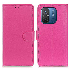 Custodia Portafoglio In Pelle Cover con Supporto A03D per Xiaomi Poco C55 Rosa Caldo