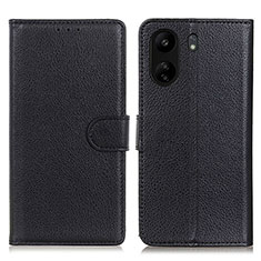 Custodia Portafoglio In Pelle Cover con Supporto A03D per Xiaomi Poco C65 Nero