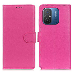Custodia Portafoglio In Pelle Cover con Supporto A03D per Xiaomi Redmi 12C 4G Rosa Caldo