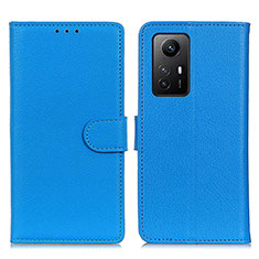 Custodia Portafoglio In Pelle Cover con Supporto A03D per Xiaomi Redmi Note 12S Cielo Blu