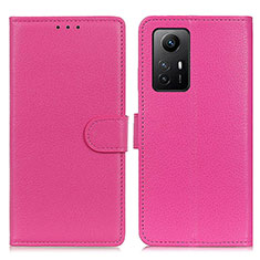 Custodia Portafoglio In Pelle Cover con Supporto A03D per Xiaomi Redmi Note 12S Rosa Caldo