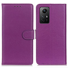 Custodia Portafoglio In Pelle Cover con Supporto A03D per Xiaomi Redmi Note 12S Viola