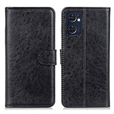 Custodia Portafoglio In Pelle Cover con Supporto A04D per OnePlus Nord CE 2 5G Nero