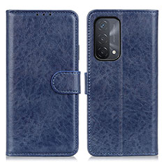 Custodia Portafoglio In Pelle Cover con Supporto A04D per Oppo A74 5G Blu