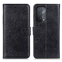 Custodia Portafoglio In Pelle Cover con Supporto A04D per Oppo A74 5G Nero