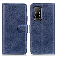 Custodia Portafoglio In Pelle Cover con Supporto A04D per Oppo A94 5G Blu