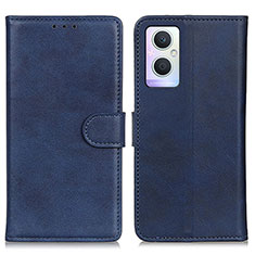 Custodia Portafoglio In Pelle Cover con Supporto A04D per Oppo F21 Pro 5G Blu