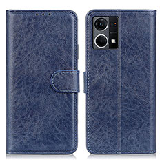 Custodia Portafoglio In Pelle Cover con Supporto A04D per Oppo F21s Pro 4G Blu