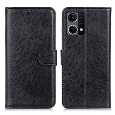 Custodia Portafoglio In Pelle Cover con Supporto A04D per Oppo F21s Pro 4G Nero