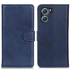 Custodia Portafoglio In Pelle Cover con Supporto A04D per Oppo K10 5G Blu