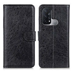 Custodia Portafoglio In Pelle Cover con Supporto A04D per Oppo Reno5 A Nero