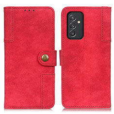 Custodia Portafoglio In Pelle Cover con Supporto A04D per Samsung Galaxy A05s Rosso