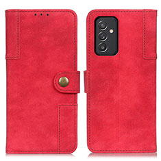 Custodia Portafoglio In Pelle Cover con Supporto A04D per Samsung Galaxy A15 4G Rosso