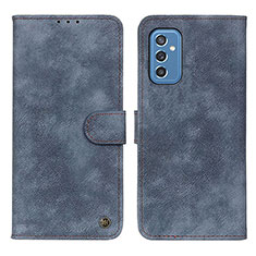 Custodia Portafoglio In Pelle Cover con Supporto A04D per Samsung Galaxy M52 5G Blu