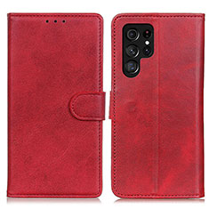 Custodia Portafoglio In Pelle Cover con Supporto A04D per Samsung Galaxy S25 Ultra 5G Rosso