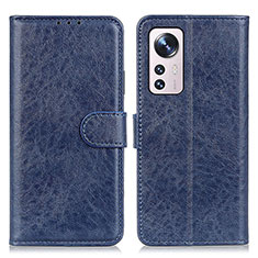 Custodia Portafoglio In Pelle Cover con Supporto A04D per Xiaomi Mi 12S 5G Blu