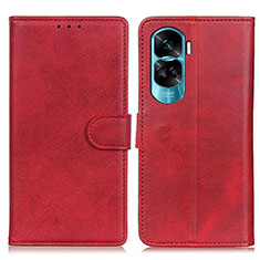 Custodia Portafoglio In Pelle Cover con Supporto A05D per Huawei Honor 90 Lite 5G Rosso