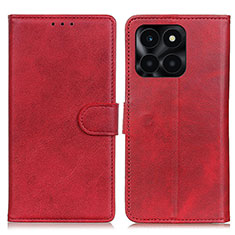 Custodia Portafoglio In Pelle Cover con Supporto A05D per Huawei Honor X6a Rosso