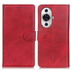 Custodia Portafoglio In Pelle Cover con Supporto A05D per Huawei Nova 11 Rosso