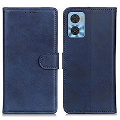 Custodia Portafoglio In Pelle Cover con Supporto A05D per Motorola Moto E22i Blu