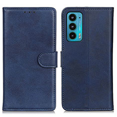 Custodia Portafoglio In Pelle Cover con Supporto A05D per Motorola Moto Edge 20 5G Blu