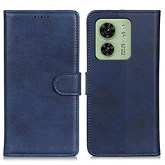 Custodia Portafoglio In Pelle Cover con Supporto A05D per Motorola Moto Edge (2023) 5G Blu