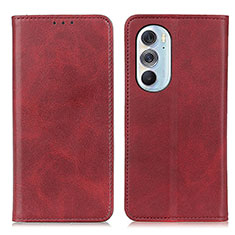 Custodia Portafoglio In Pelle Cover con Supporto A05D per Motorola Moto Edge Plus (2022) 5G Rosso