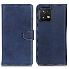 Custodia Portafoglio In Pelle Cover con Supporto A05D per Motorola Moto Edge Plus (2023) 5G Blu