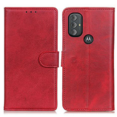 Custodia Portafoglio In Pelle Cover con Supporto A05D per Motorola Moto G Play (2023) Rosso