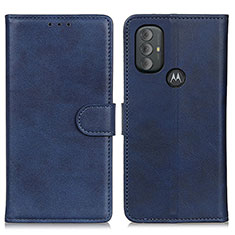 Custodia Portafoglio In Pelle Cover con Supporto A05D per Motorola Moto G Play Gen 2 Blu