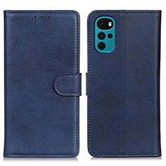 Custodia Portafoglio In Pelle Cover con Supporto A05D per Motorola Moto G22 Blu