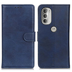 Custodia Portafoglio In Pelle Cover con Supporto A05D per Motorola Moto G51 5G Blu