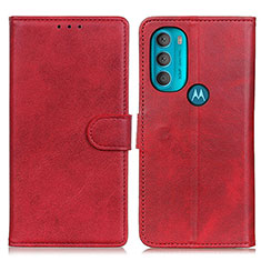 Custodia Portafoglio In Pelle Cover con Supporto A05D per Motorola Moto G71 5G Rosso